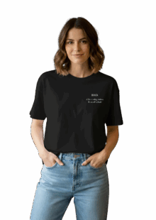 Bock IDÉZET oversize fekete női póló