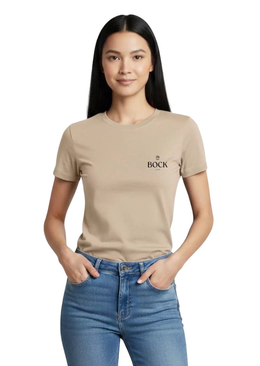 Bock MY TEAM slim fit bézs női póló