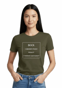 Bock VILLÁNY slim fit khaki női póló